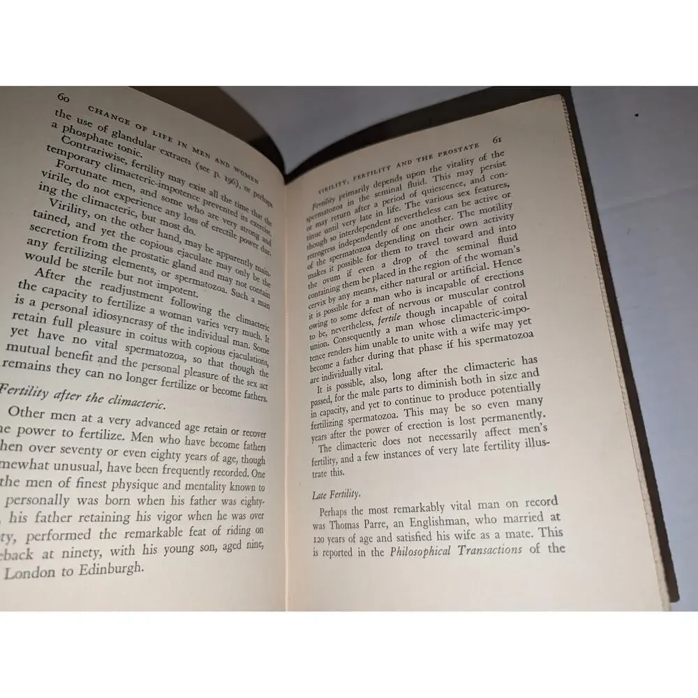 1936 Change Of Life In Mem And Women HC Book Putnam, Stopes, Marie C.